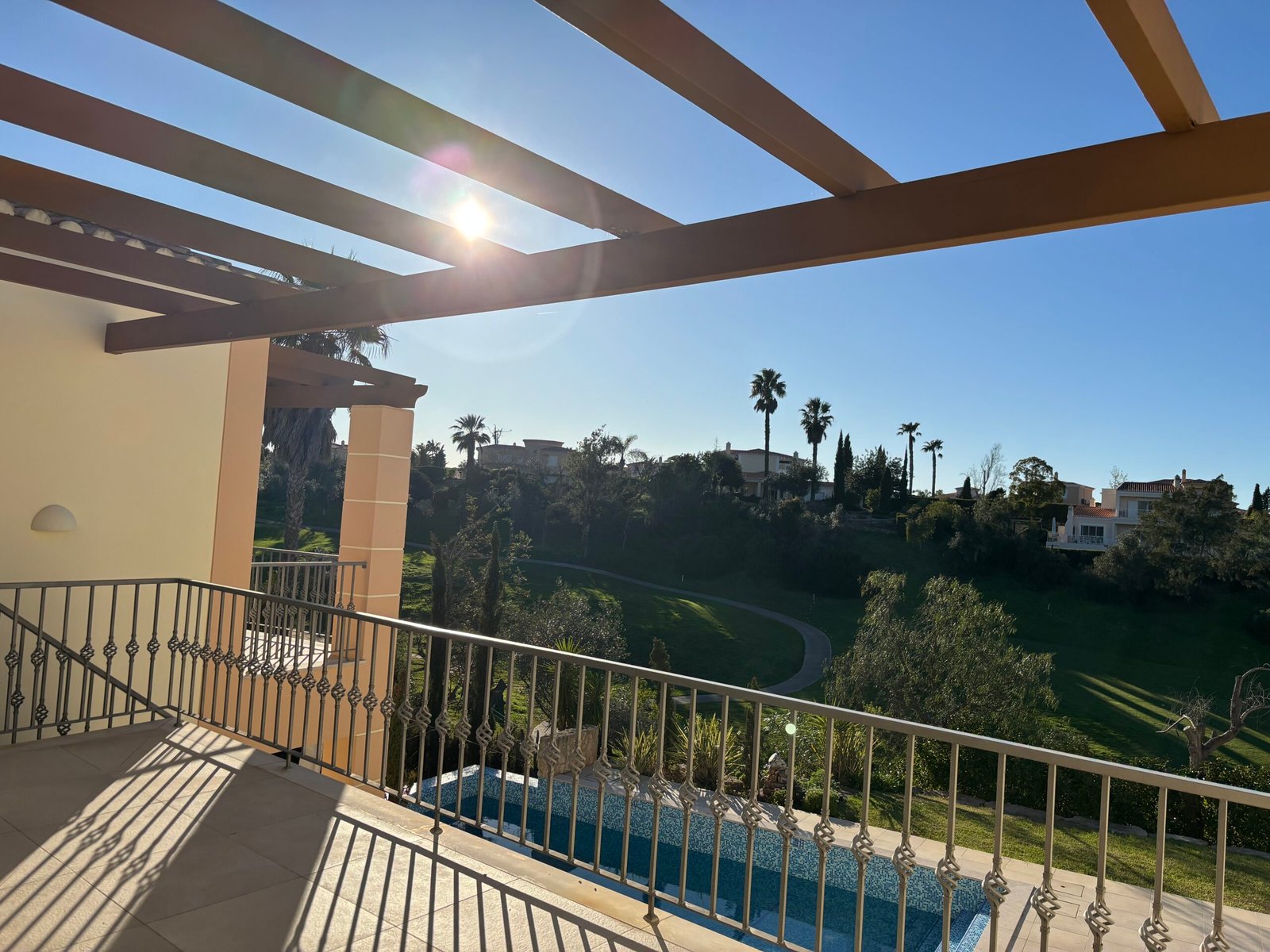 Terrace, pool and view at Villa 239